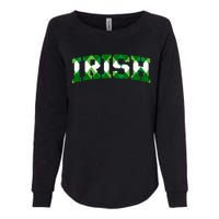 Irish Shamrock Green Plaid Vintage Womens California Wash Sweatshirt