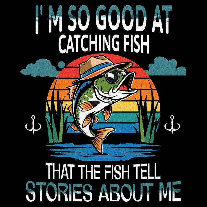 IM So Good At Catching Fish That The Fish Tell Stories Drawstring Bag