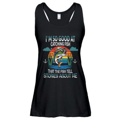 IM So Good At Catching Fish That The Fish Tell Stories Ladies Essential Flowy Tank