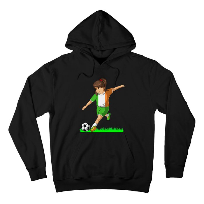 Irish Soccer Girl Ireland Flag Jersey Football Fans Hoodie