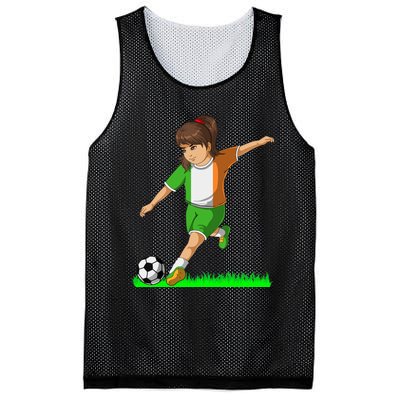 Irish Soccer Girl Ireland Flag Jersey Football Fans Mesh Reversible Basketball Jersey Tank