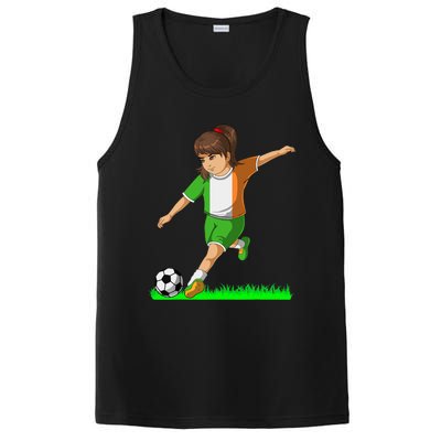 Irish Soccer Girl Ireland Flag Jersey Football Fans PosiCharge Competitor Tank