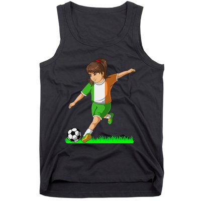 Irish Soccer Girl Ireland Flag Jersey Football Fans Tank Top