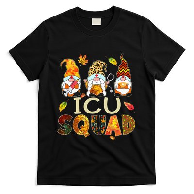 ICU Squad Gnome Nurse Leopard Thanksgiving  T-Shirt