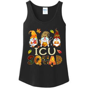 ICU Squad Gnome Nurse Leopard Thanksgiving  Ladies Essential Tank