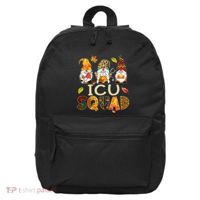 ICU Squad Gnome Nurse Leopard Thanksgiving  16 in Basic Backpack