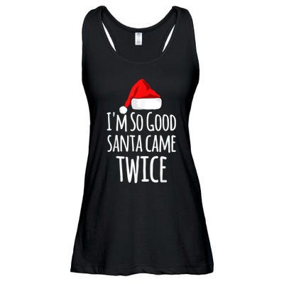 I'm So Good Santa Came Twice Funny Christmas Ladies Essential Flowy Tank