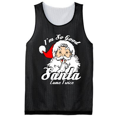 IM So Good Santa Came Twice Funny Naughty Xmas Mesh Reversible Basketball Jersey Tank