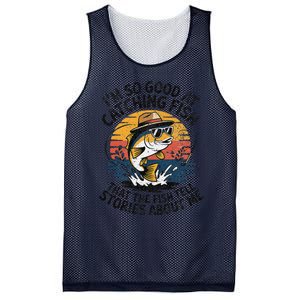 IM So Good At Catching Fish That The Fish Tell Stories Mesh Reversible Basketball Jersey Tank