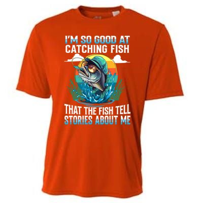 IM So Good At Catching Fish Legendary Angler Gift Cooling Performance Crew T-Shirt