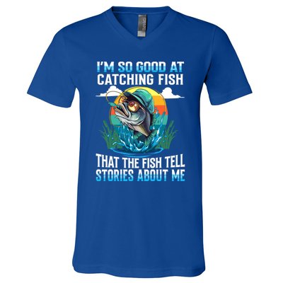 IM So Good At Catching Fish Legendary Angler Gift V-Neck T-Shirt