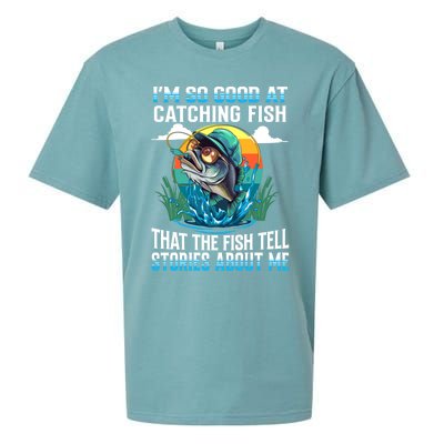 IM So Good At Catching Fish Legendary Angler Gift Sueded Cloud Jersey T-Shirt