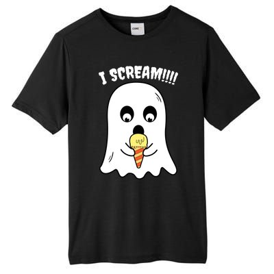 I Scream Ghost Eating Ice Cream Costume Easy Halloween Funny Gift Tall Fusion ChromaSoft Performance T-Shirt