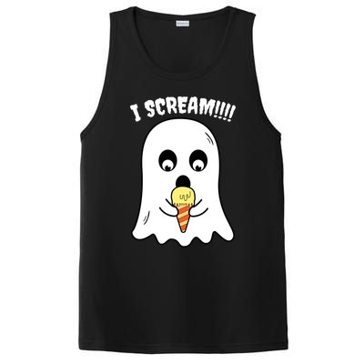 I Scream Ghost Eating Ice Cream Costume Easy Halloween Funny Gift PosiCharge Competitor Tank