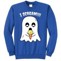 I Scream Ghost Eating Ice Cream Costume Easy Halloween Funny Gift Sweatshirt