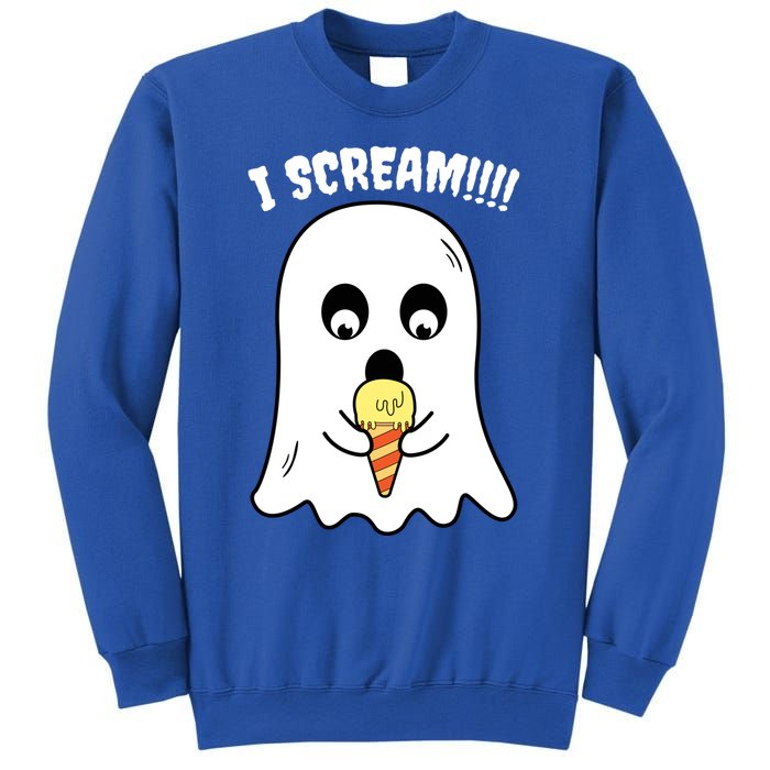 I Scream Ghost Eating Ice Cream Costume Easy Halloween Funny Gift Sweatshirt