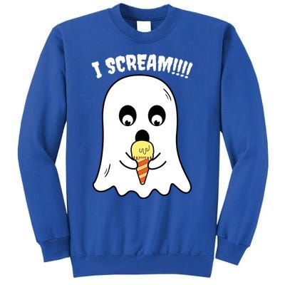 I Scream Ghost Eating Ice Cream Costume Easy Halloween Funny Gift Tall Sweatshirt