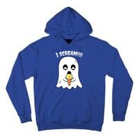 I Scream Ghost Eating Ice Cream Costume Easy Halloween Funny Gift Tall Hoodie