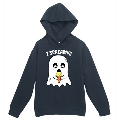 I Scream Ghost Eating Ice Cream Costume Easy Halloween Funny Gift Urban Pullover Hoodie