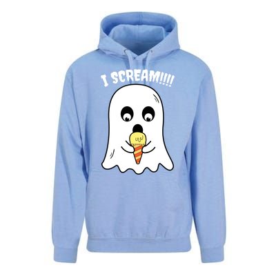 I Scream Ghost Eating Ice Cream Costume Easy Halloween Funny Gift Unisex Surf Hoodie