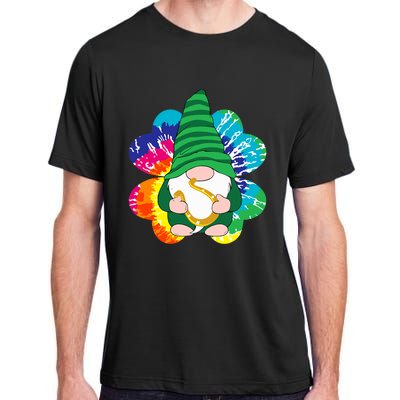 Irish Shamrock Gnome Tie Dye Hippie St. Patricks Day Adult ChromaSoft Performance T-Shirt