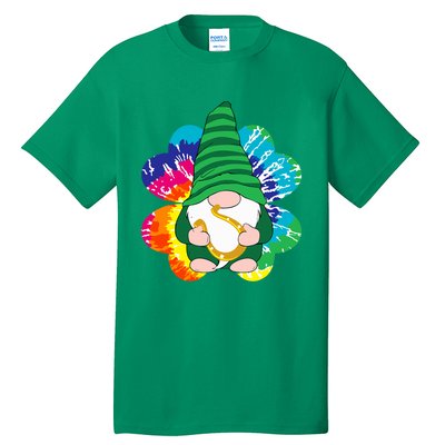 Irish Shamrock Gnome Tie Dye Hippie St. Patricks Day Tall T-Shirt