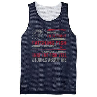 IM So Good At Catching Fish That The Fish Tell Stories Mesh Reversible Basketball Jersey Tank