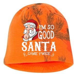 I'm So Good Santa Came Twice Christmas Pajama Funny Gifts Kati - Camo Knit Beanie