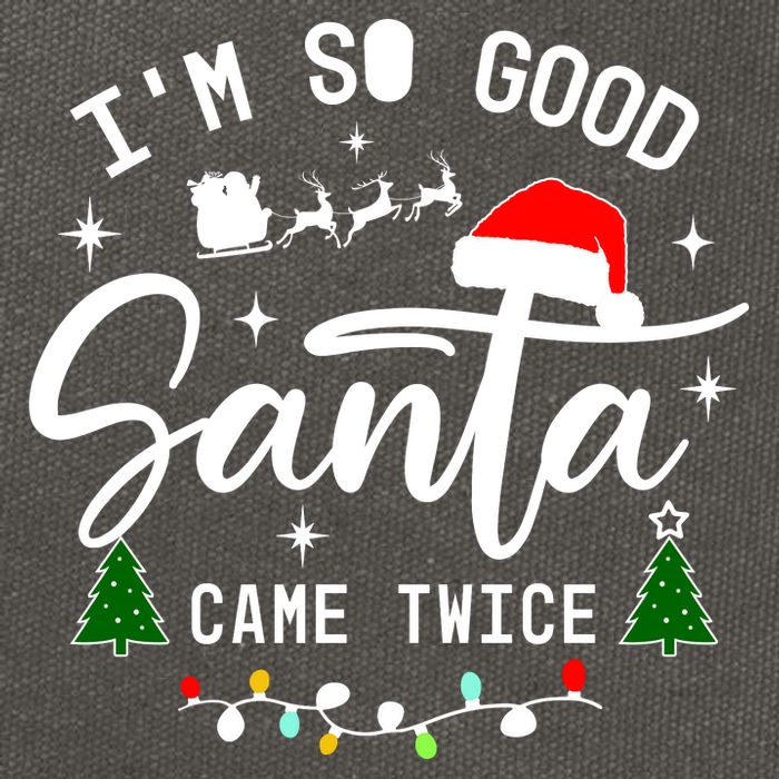 Im So Good Santa Came Twice Funny Christmas Lights Cotton Canvas Backpack