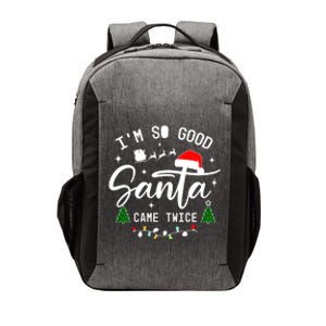 Im So Good Santa Came Twice Funny Christmas Lights Vector Backpack