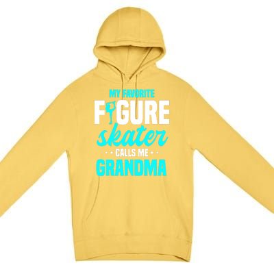 Ice Skating Grandma Skater Ice Skates Sport Premium Pullover Hoodie