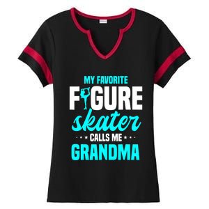 Ice Skating Grandma Skater Ice Skates Sport Ladies Halftime Notch Neck Tee