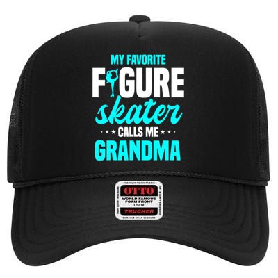 Ice Skating Grandma Skater Ice Skates Sport High Crown Mesh Back Trucker Hat