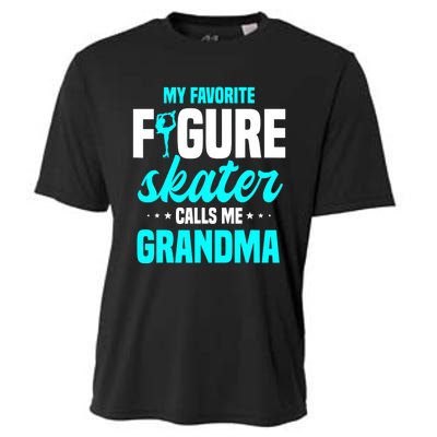 Ice Skating Grandma Skater Ice Skates Sport Cooling Performance Crew T-Shirt