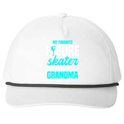 Ice Skating Grandma Skater Ice Skates Sport Snapback Five-Panel Rope Hat