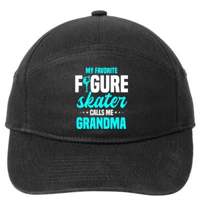 Ice Skating Grandma Skater Ice Skates Sport 7-Panel Snapback Hat