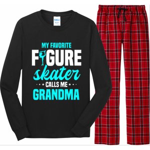 Ice Skating Grandma Skater Ice Skates Sport Long Sleeve Pajama Set