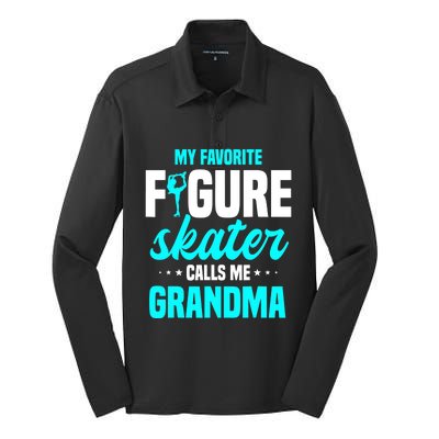 Ice Skating Grandma Skater Ice Skates Sport Silk Touch Performance Long Sleeve Polo