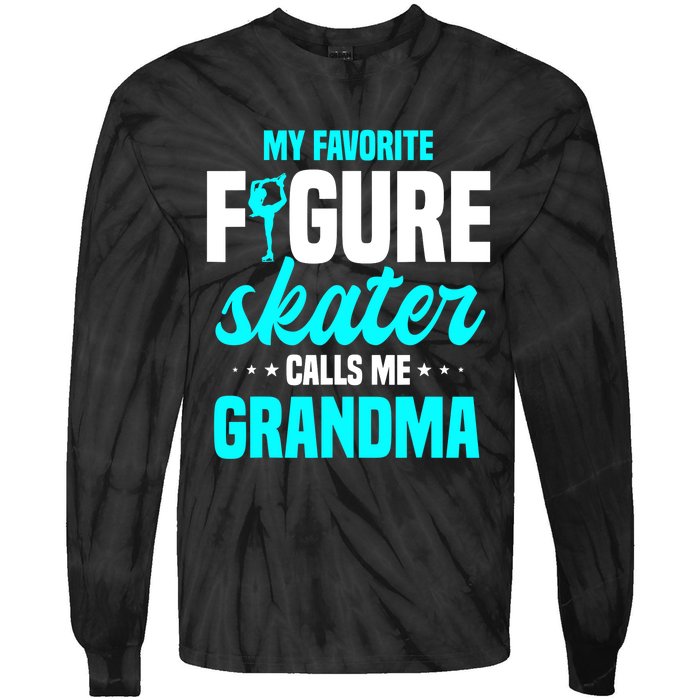 Ice Skating Grandma Skater Ice Skates Sport Tie-Dye Long Sleeve Shirt