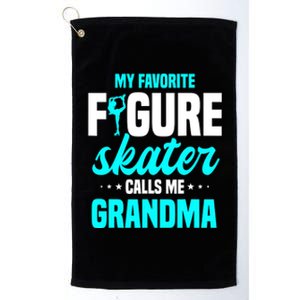 Ice Skating Grandma Skater Ice Skates Sport Platinum Collection Golf Towel