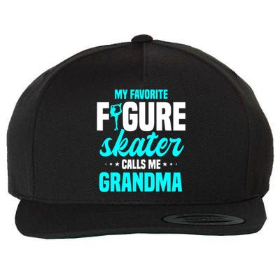 Ice Skating Grandma Skater Ice Skates Sport Wool Snapback Cap