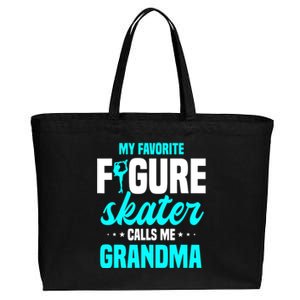 Ice Skating Grandma Skater Ice Skates Sport Cotton Canvas Jumbo Tote