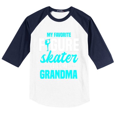 Ice Skating Grandma Skater Ice Skates Sport Baseball Sleeve Shirt