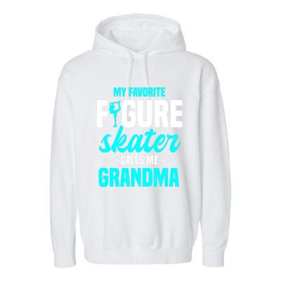 Ice Skating Grandma Skater Ice Skates Sport Garment-Dyed Fleece Hoodie