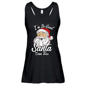 I'm So Good Santa Came Twice Funny Santa Claus Christmas Ladies Essential Flowy Tank