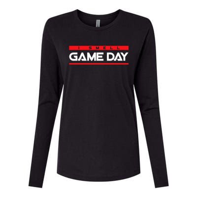 I Smell Game Day Sports Lover Athlete Womens Cotton Relaxed Long Sleeve T-Shirt