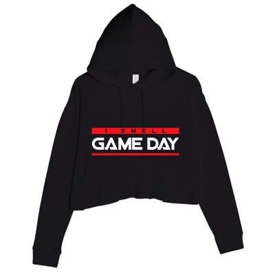 I Smell Game Day Sports Lover Athlete Crop Fleece Hoodie