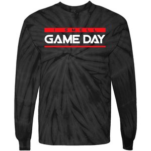 I Smell Game Day Sports Lover Athlete Tie-Dye Long Sleeve Shirt