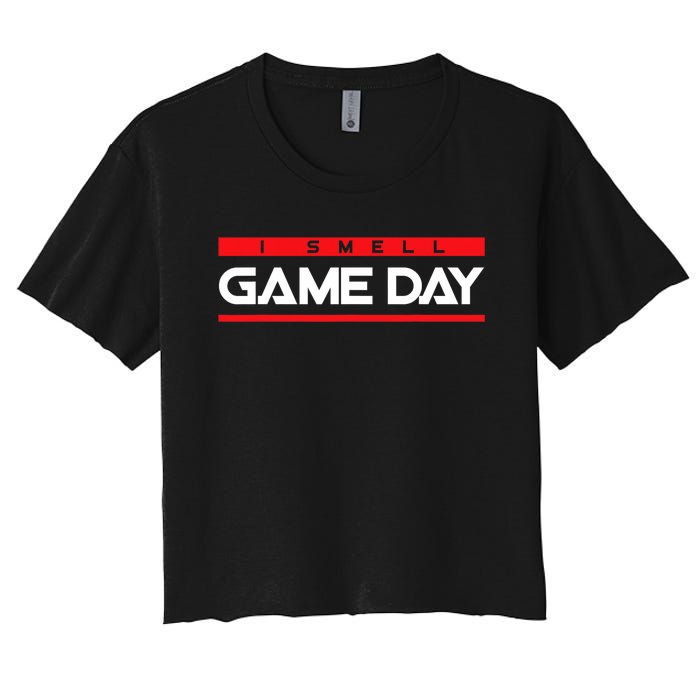 I Smell Game Day Sports Lover Athlete Women's Crop Top Tee