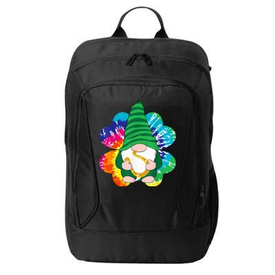 Irish Shamrock Gnome Tie Dye Hippie Shrt St. Patricks Day City Backpack